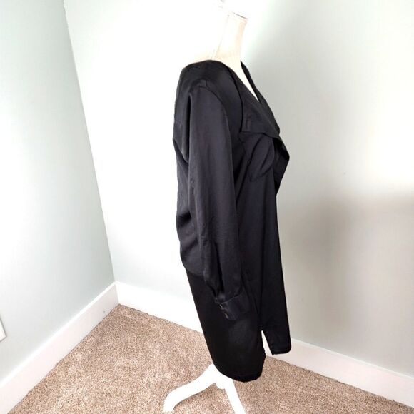 BCBG MAXAZRIA TARIN WOMEN'S DRESS OVERSIZED PULL OVER BLACK SIZE SMALL - Picture 4 of 7